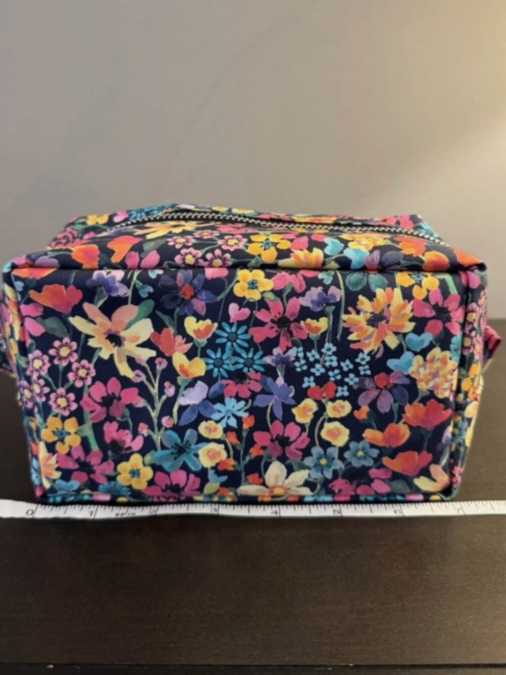 Liberty London Dreams of Summer Nylon Makeup Toiletry Zip Bag 7” x 3.5” x 4” NEW